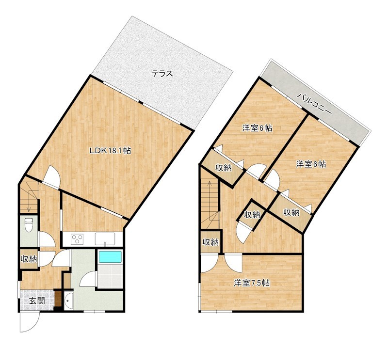須賀町アパートメント 106号室 間取り