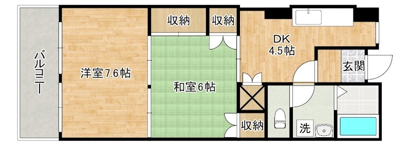 ハイム北九州  603号室 間取り