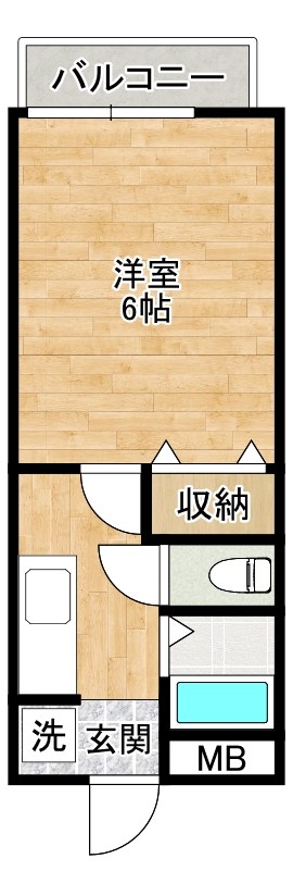 シティベール片野  202号室 間取り