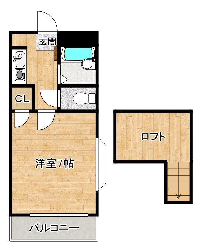 片野JMハウス 201号室 間取り