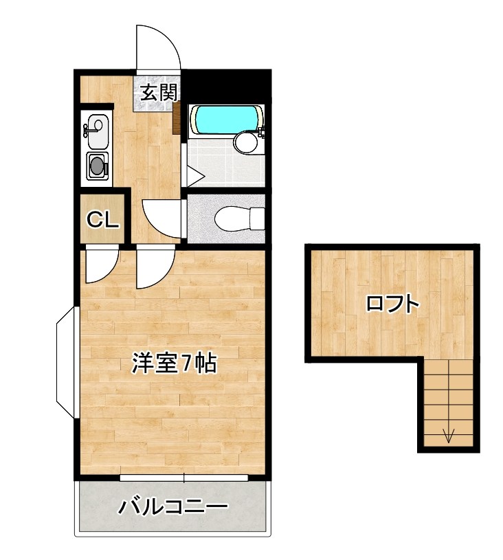 片野JMハウス 203号室 間取り