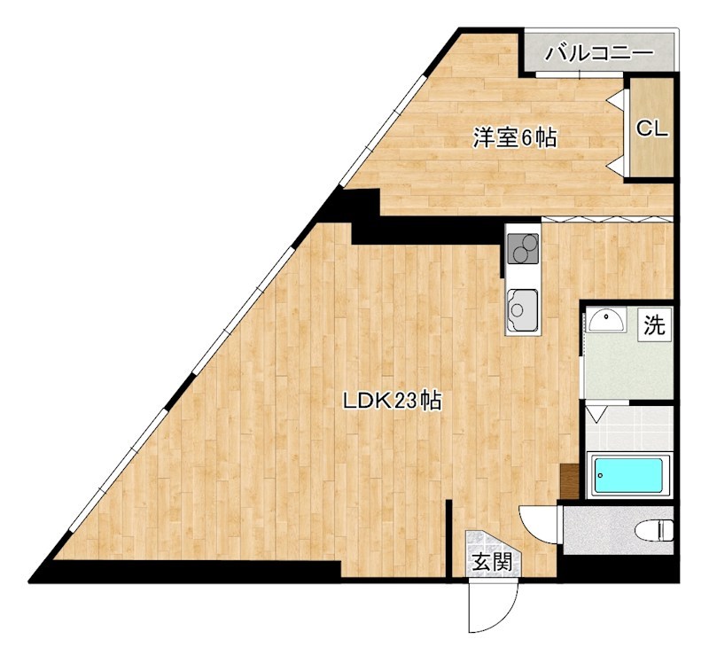 三萩野ビル   305号室 間取り