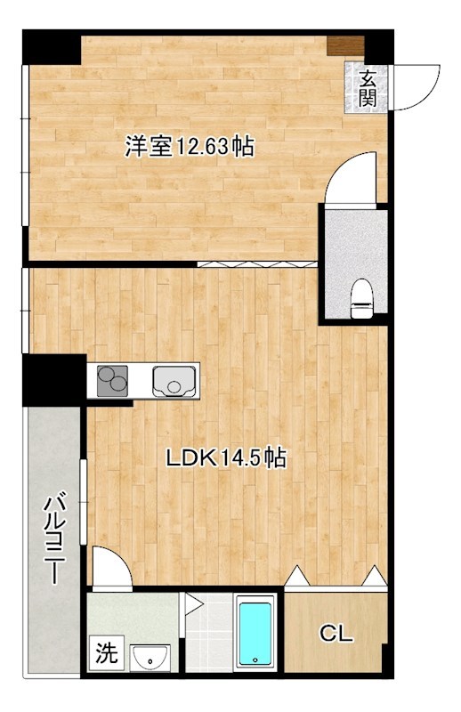 三萩野ビル   306号室 間取り