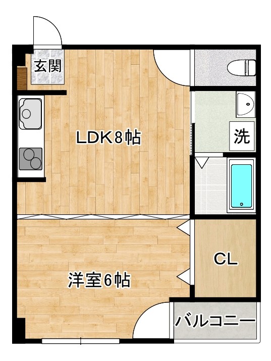三萩野ビル   307号室 間取り