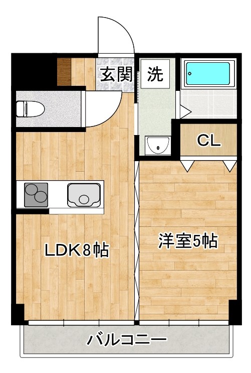三萩野ビル   603号室 間取り
