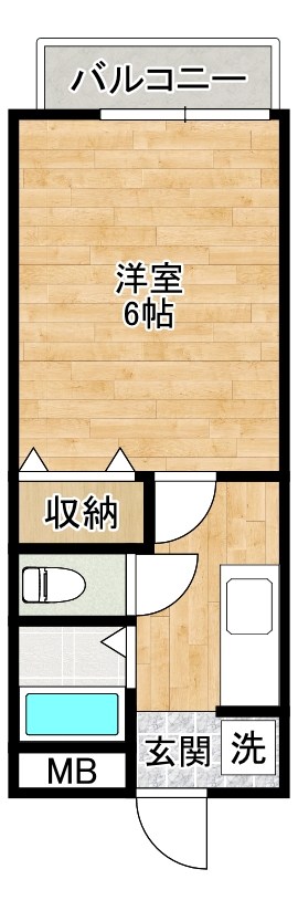 シティベール片野  103号室 間取り
