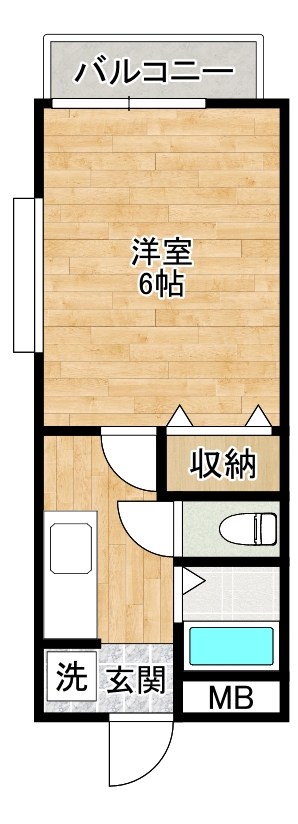 シティベール片野  105号室 間取り