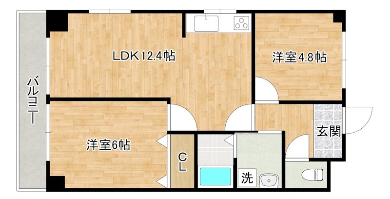 第４共立ビル   405号室 間取り