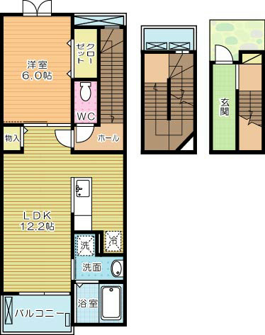 エクスクルーシブⅢ 303号室 間取り