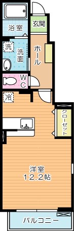 プリムローズＡ棟 101号室 間取り