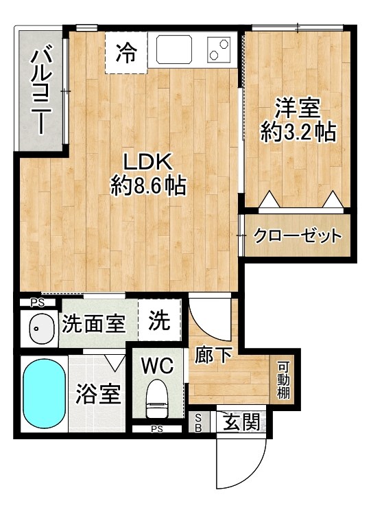 Lila城野（リラ城野） 102号室 間取り