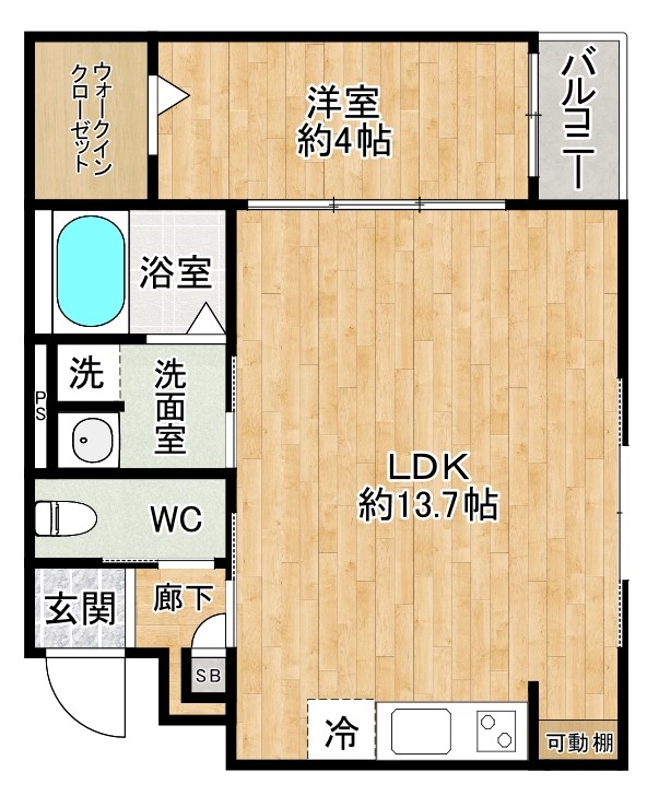 Lila城野（リラ城野） 103号室 間取り