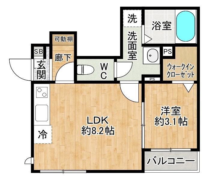 Lila城野（リラ城野） 105号室 間取り