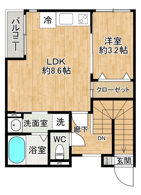 Lila城野（リラ城野） 202号室 間取り