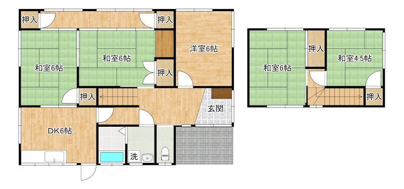 沼緑町貸家 間取り