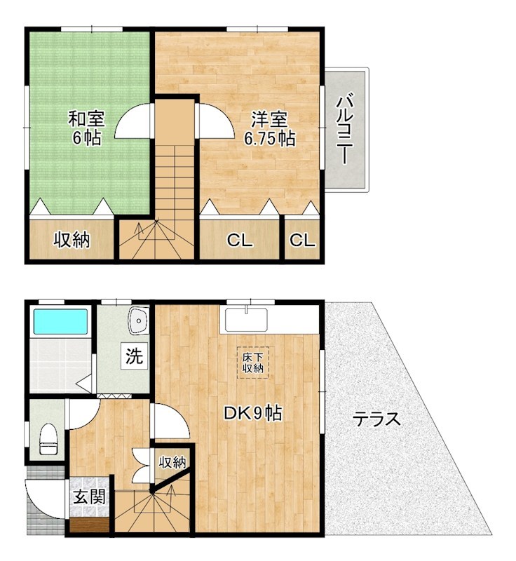 Ｐｅａｃｅｆｕｌ四季彩（ピースフル四季彩）Ａ棟 A-1号室 間取り