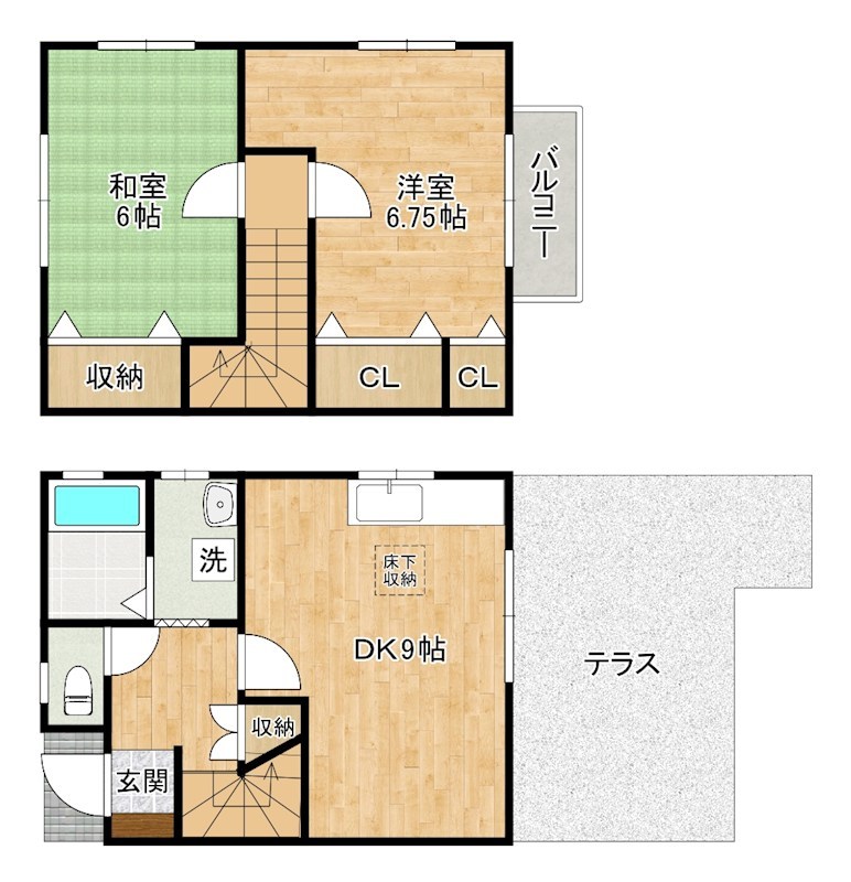Ｐｅａｃｅｆｕｌ四季彩（ピースフル四季彩）Ｃ棟 C-1号室 間取り