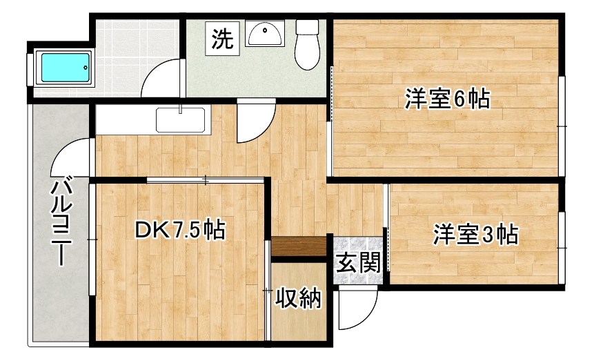 グランドメゾン沼南 404号室 間取り