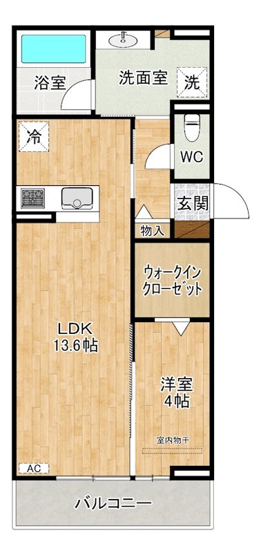 HABITAT　YOSHINO（アビタ吉野） 303号室 間取り