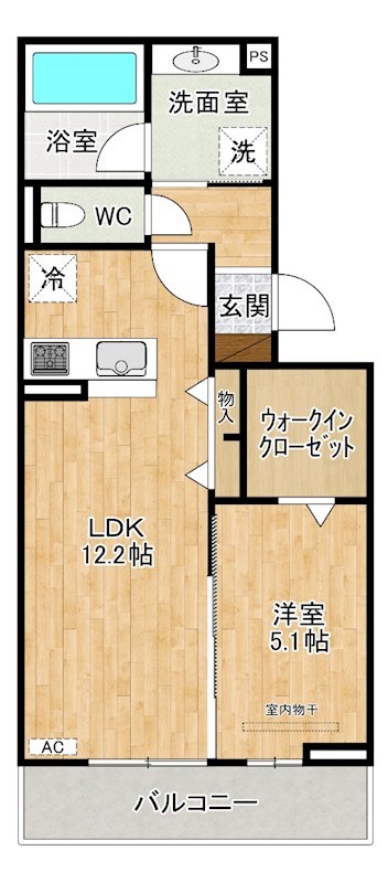 HABITAT　YOSHINO（アビタ吉野） 306号室 間取り