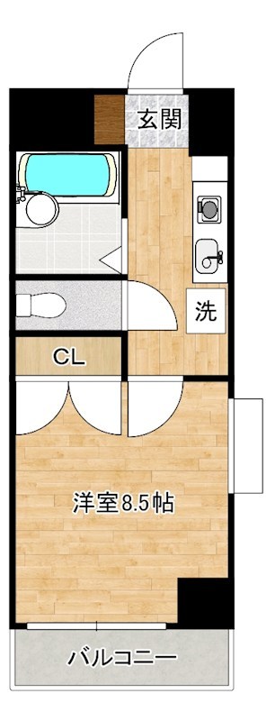 ウインズ浅香Ⅱ  309号室 間取り