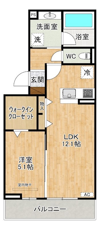 HABITAT　YOSHINO（アビタ吉野） 305号室 間取り