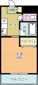 Bergamotto足立（ベルガモット足立） 202号室 間取り