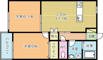 fleur　riziere緑ヶ丘（フルーリジェールみどりがおか） 303号室 間取り