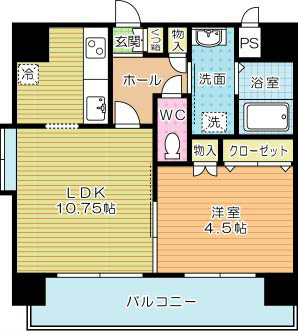 FELICE KYOMACHI（フェリシエ京町） 403号室 間取り