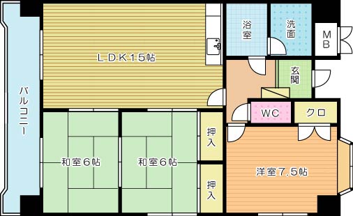 サクセス守恒 401号室 間取り