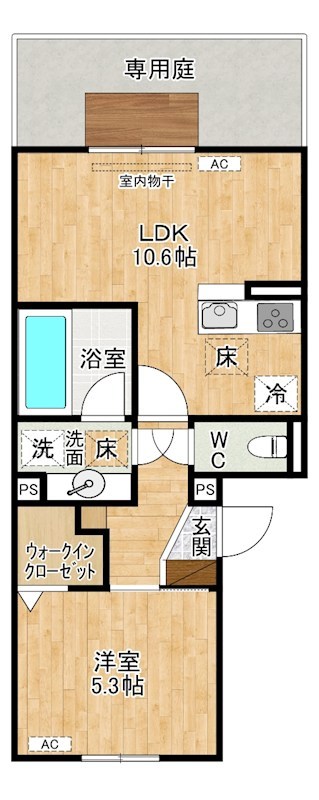 M・K・K高峰町  106号室 間取り