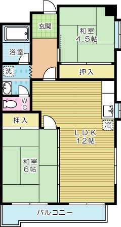 メゾーンイワタテⅠ 401号室 間取り