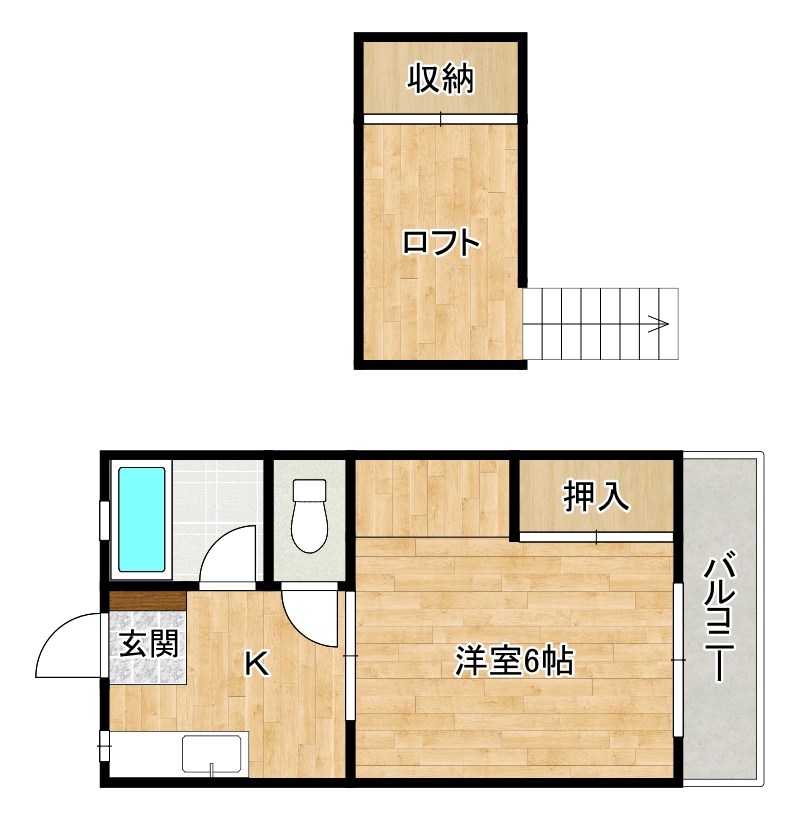 コーポ梓 103号室 間取り