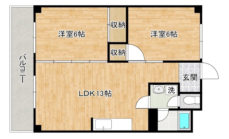 福寿コーポラス  202号室 間取り
