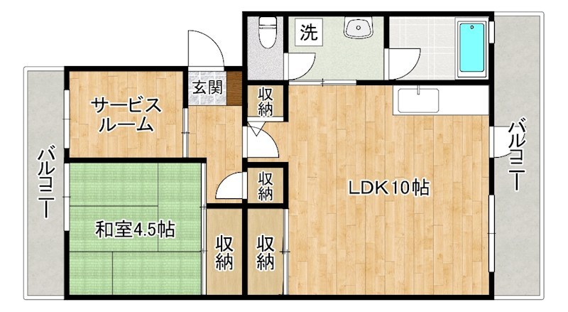オアシス中曽根    107号室 間取り