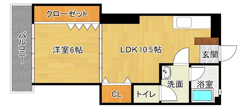 リビオン下富野  402号室 間取り