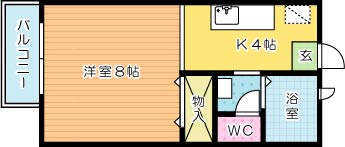 メゾン緑ヶ丘Ⅰ 204号室 間取り