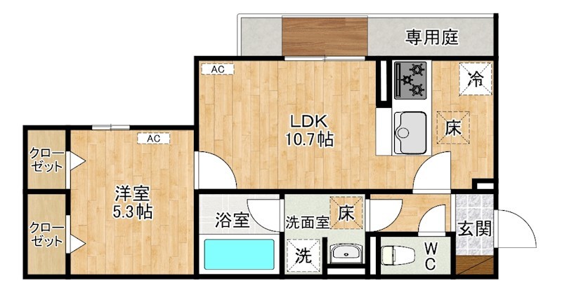 イゾラ  103号室 間取り