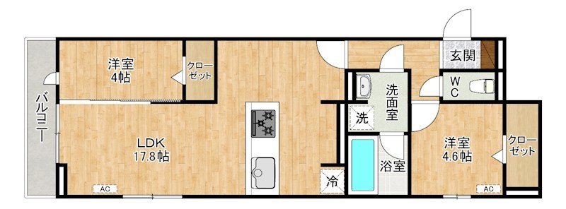 イゾラ  302号室 間取り