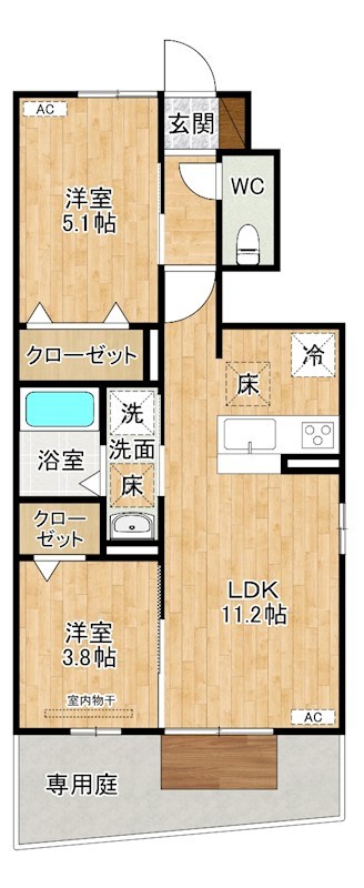 D-ROOM　N.T 101号室 間取り