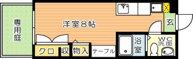 カリタスプラザ 105号室 間取り