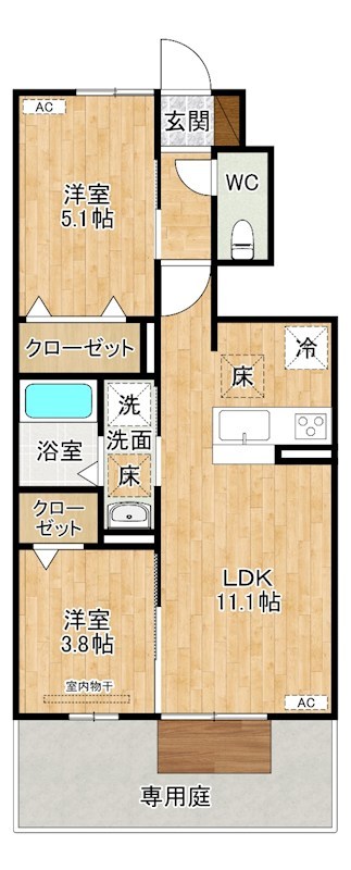 D-ROOM　N.T 103号室 間取り
