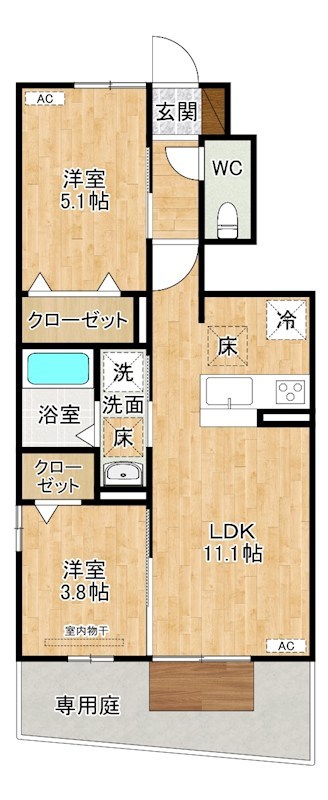 D-ROOM　N.T 106号室 間取り