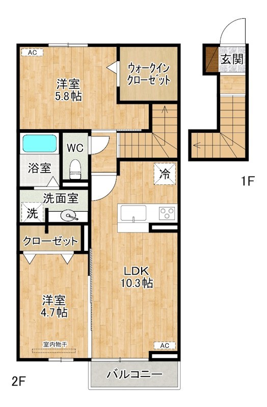 D-ROOM　N.T 202号室 間取り