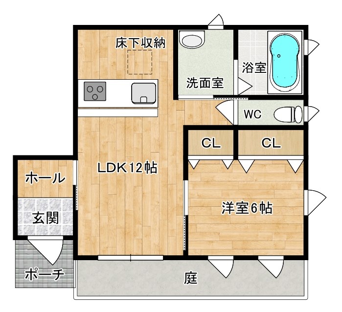 今町二丁目戸建て(1階部分)  間取り