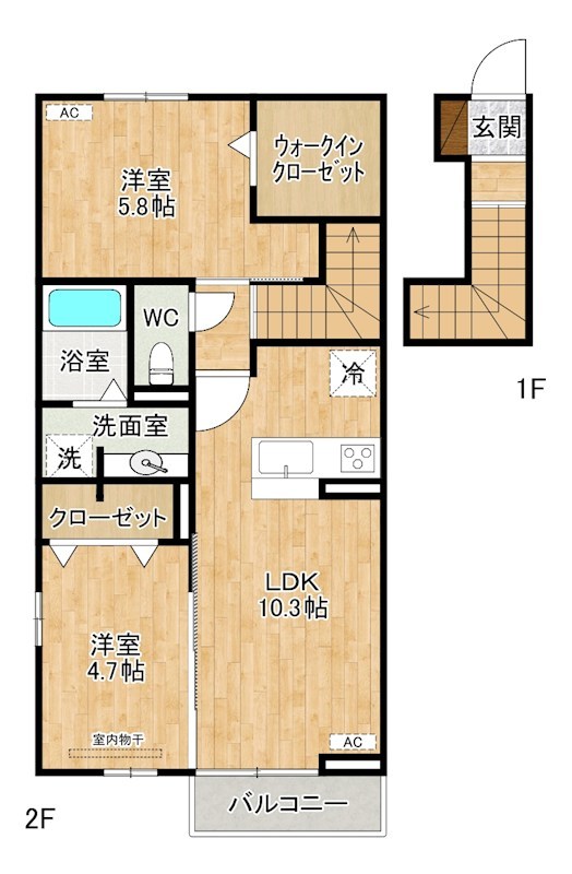 D-ROOM　N.T 206号室 間取り