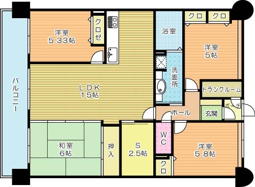 グランドパレスロイヤルコート大手町 403号室 間取り