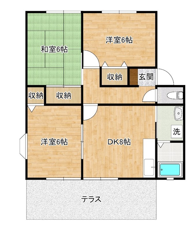 ウィンディア赤坂Ａ棟 102号室 間取り