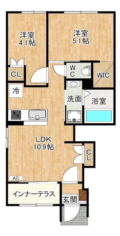YENN（イエン） 101号室 間取り