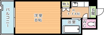 ビブレ西小倉Ｂ館(分譲賃貸) 603号室 間取り